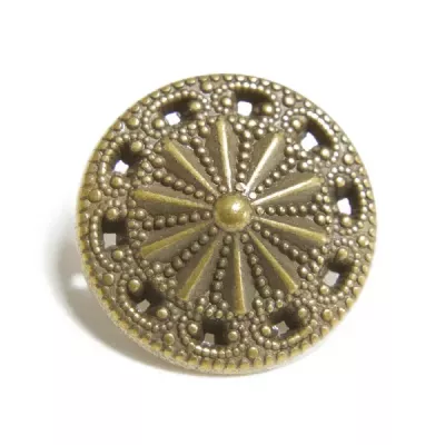 Ґудзик металевий золото, 16мм