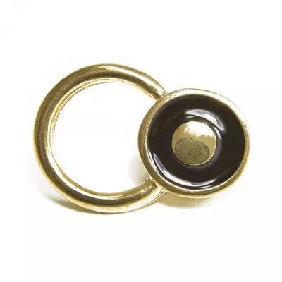 Гудзик І029 металевий D 16М чорна емаль, уп.27 шт.