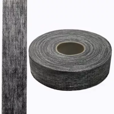 Кромка флизелиновая долевая черная, 30 мм - 100 м