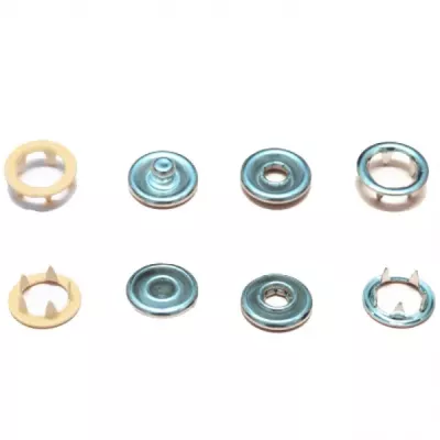 Трикотажна кнопка жовта, 9.5 мм