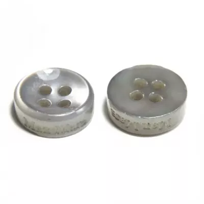 Гудзик сірий, 12мм черепашка