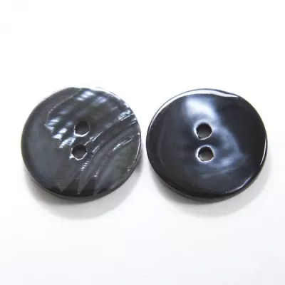 Пуговица темно - синяя ракушка, 20 мм 