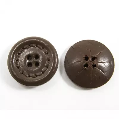 Пуговица коричневая, 24 мм
