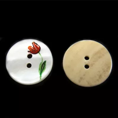 Гудзик черепашка біла, 22 мм