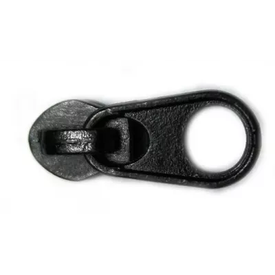 Бігунок на спіральну блискавку, чорний, тип 3