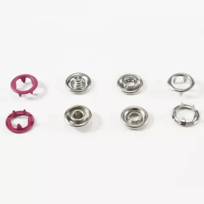 Трикотажна кнопка малинова, 9.5 мм