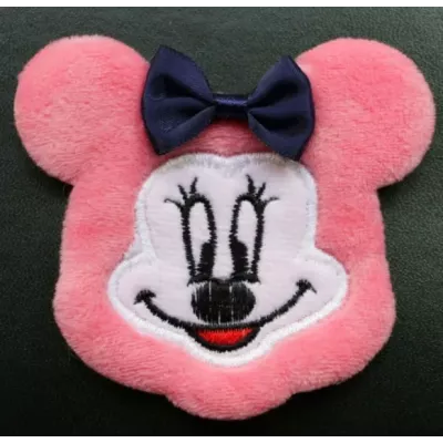 Рожева Мишка Нашивка об'ємна