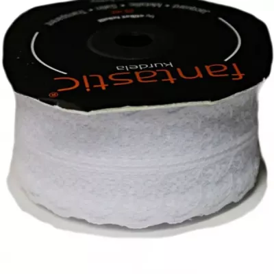 Мереживо павутинка 4 см, білий вибілений