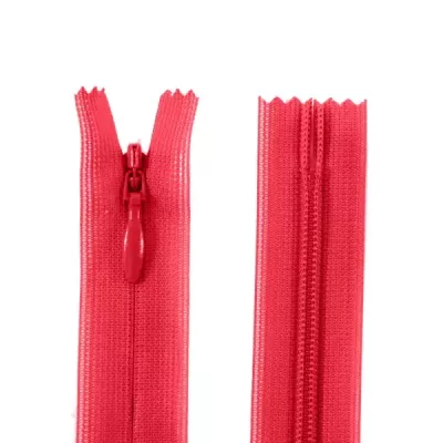 Блискавка YKK потайна 25 см колір -820 червоний