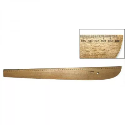 Лінійка лекальна дерев'яна №9