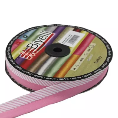 Коса бейка рожева ялинка х/б, 2 см