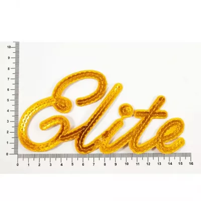 Аппликация клеевая текст из пайеток Elite 