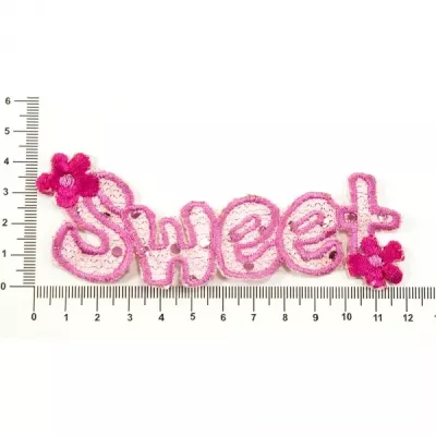 Аппликация пришивная Sweet розовая