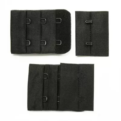 Застібка для білизни чорна, 2 ряди х 3 петлі