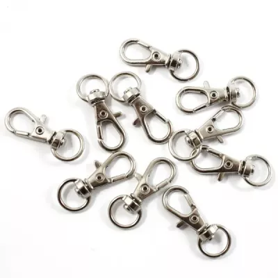 Карабін нікель, 10х30 мм, метал