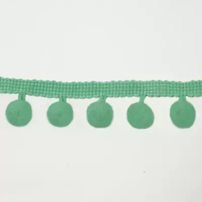 Стрічка з помпонами бірюзова, 2см