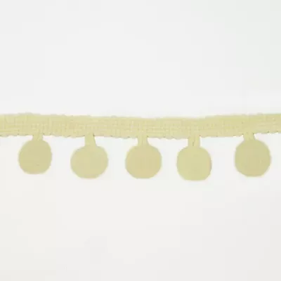 Лента с помпонами желтая крайола, 2см
