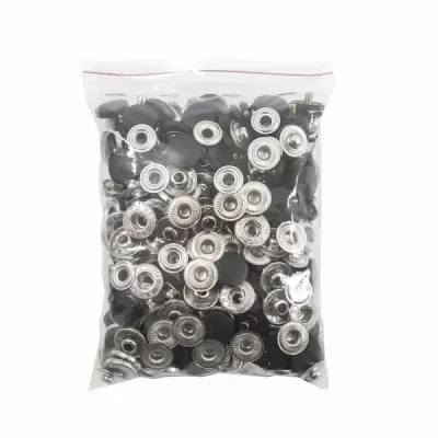 Кнопка середня Alfa з чорним капелюшком, 15 мм