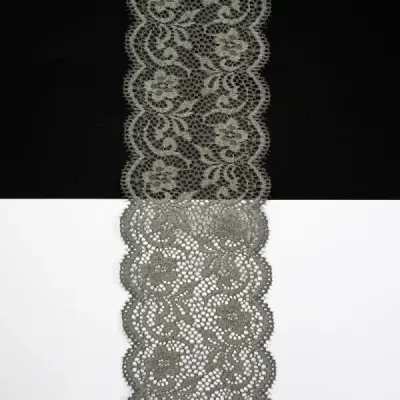 Мереживо арт.176,сіре стрейч,шир. 7 см