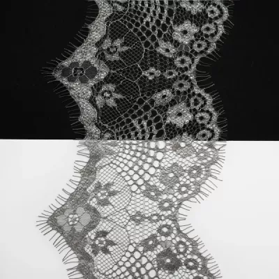 Мереживо Zira шантильї, сіре 8-10 см
