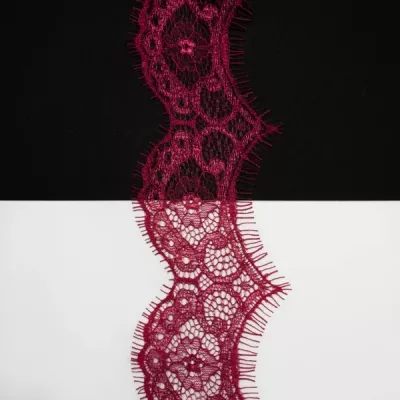 Мереживо Zira шантильї, бордове 5-6 см