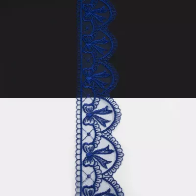 Мереживо синє, 6 см