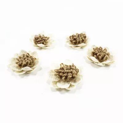 Декор из джута цветок, 45 мм