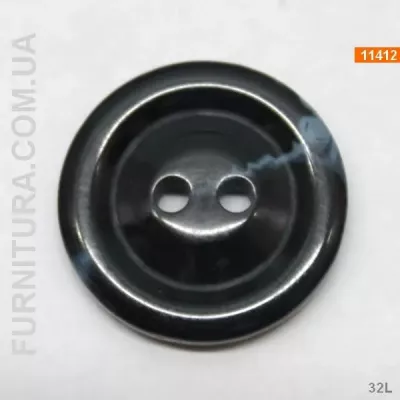 Гудзик чорний, 20 мм