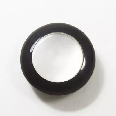 Гудзик чорно-білий, 16 мм