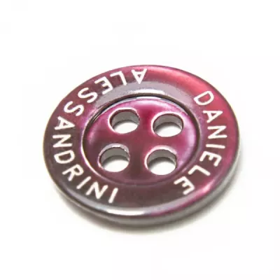 Гудзик пластиковий рожевий, 12 мм