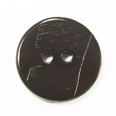 Гудзик черепашка чорна, D 16 мм