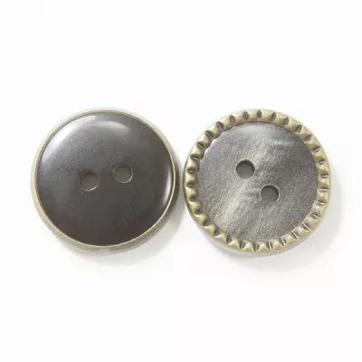 Гудзик сіро-латунний,16 мм