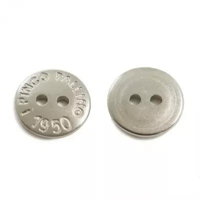 Пуговица серая металл,16 мм