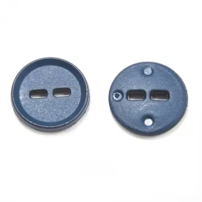 Пуговица синяя, 14 мм