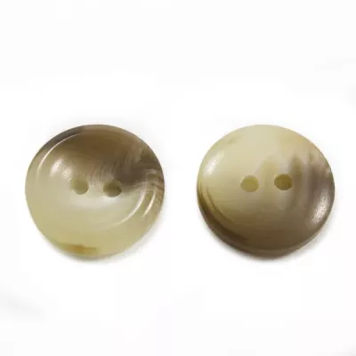 Ґудзик коричневий + бежевий, 18 мм