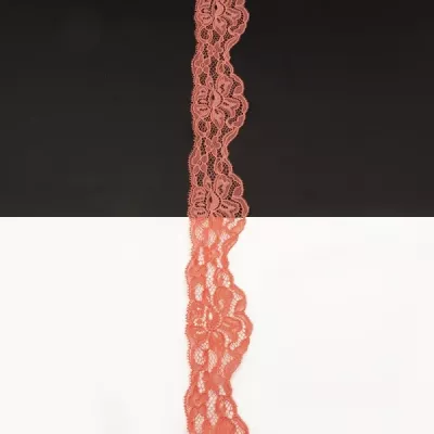 Кружево Италия арт.184 коралловое, шир 5 см, боб 25 м