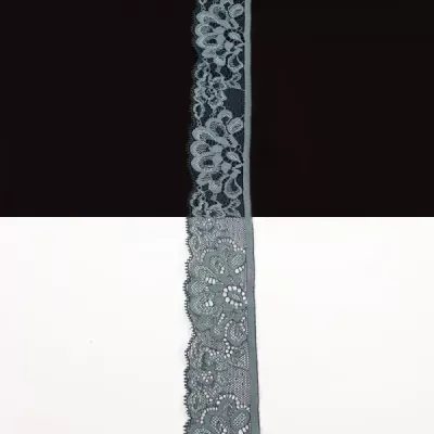 Кружево Италия джинс + сизый, 4,5 см