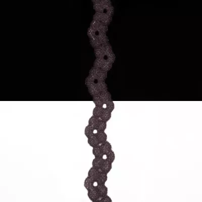 Кружево Италия коричневое, 1 см