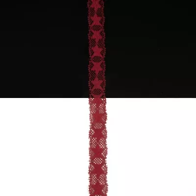 Кружево Италия арт.195 темно-красное, шир 1 см, боб 25 м