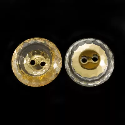 Пуговица прозрачно-желтая, D 24 мм