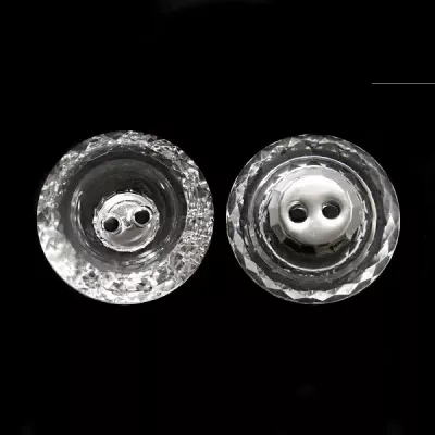 Гудзик прозоро-сталевий, 28 мм