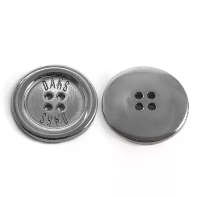 Гудзик метал сіра, 28 мм