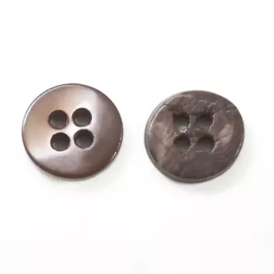 Гудзик мушля сіро-фіолетовий, 10 мм