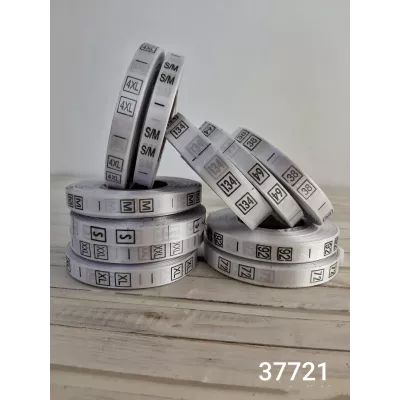 размерник накатаный сатиновый 1см/50м, белый - L